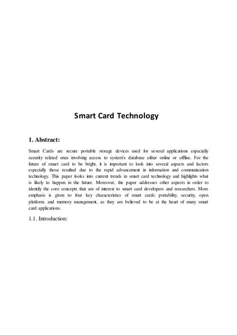 smart card project abstract|Smart Card Technology: New Methods for Computer Access Control.